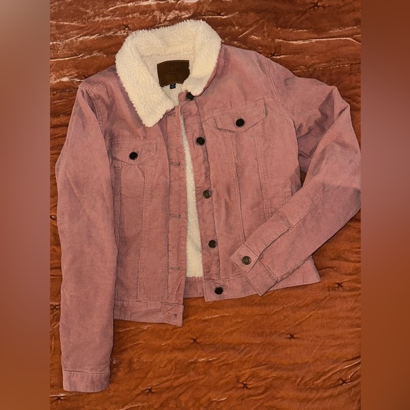 BBJ Los Angeles Jackets & Blazers - Women’s BBJ Los Angeles Pink Jean Jacket w/ Sherpa Lining